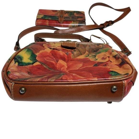 Patricia‎ Nash Gracci Frame Multicolor Floral Leather Crossbody Purse And Wallet - Picture 3 of 16